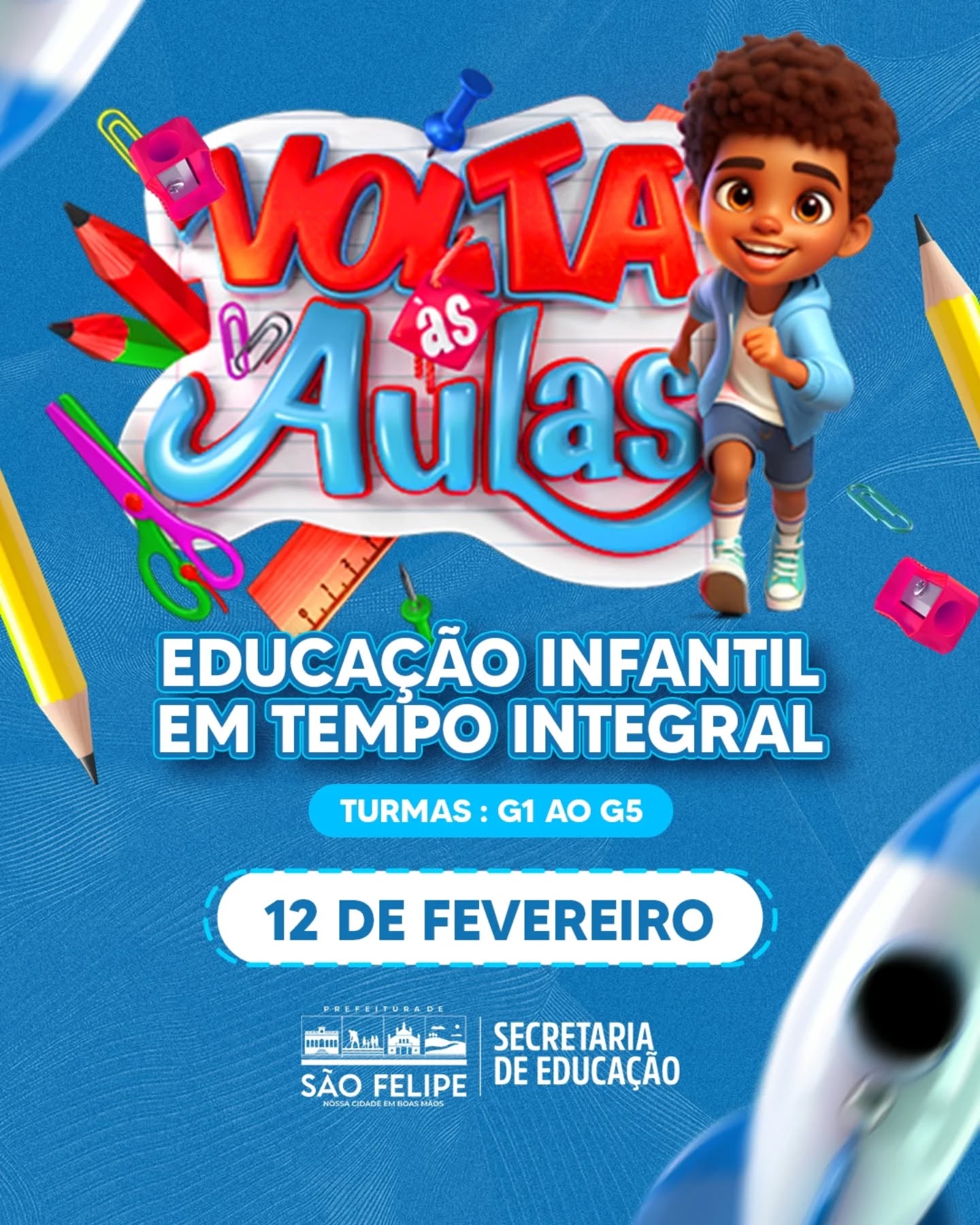 Início das Aulas do Ensino Infantil em Tempo Integral! 